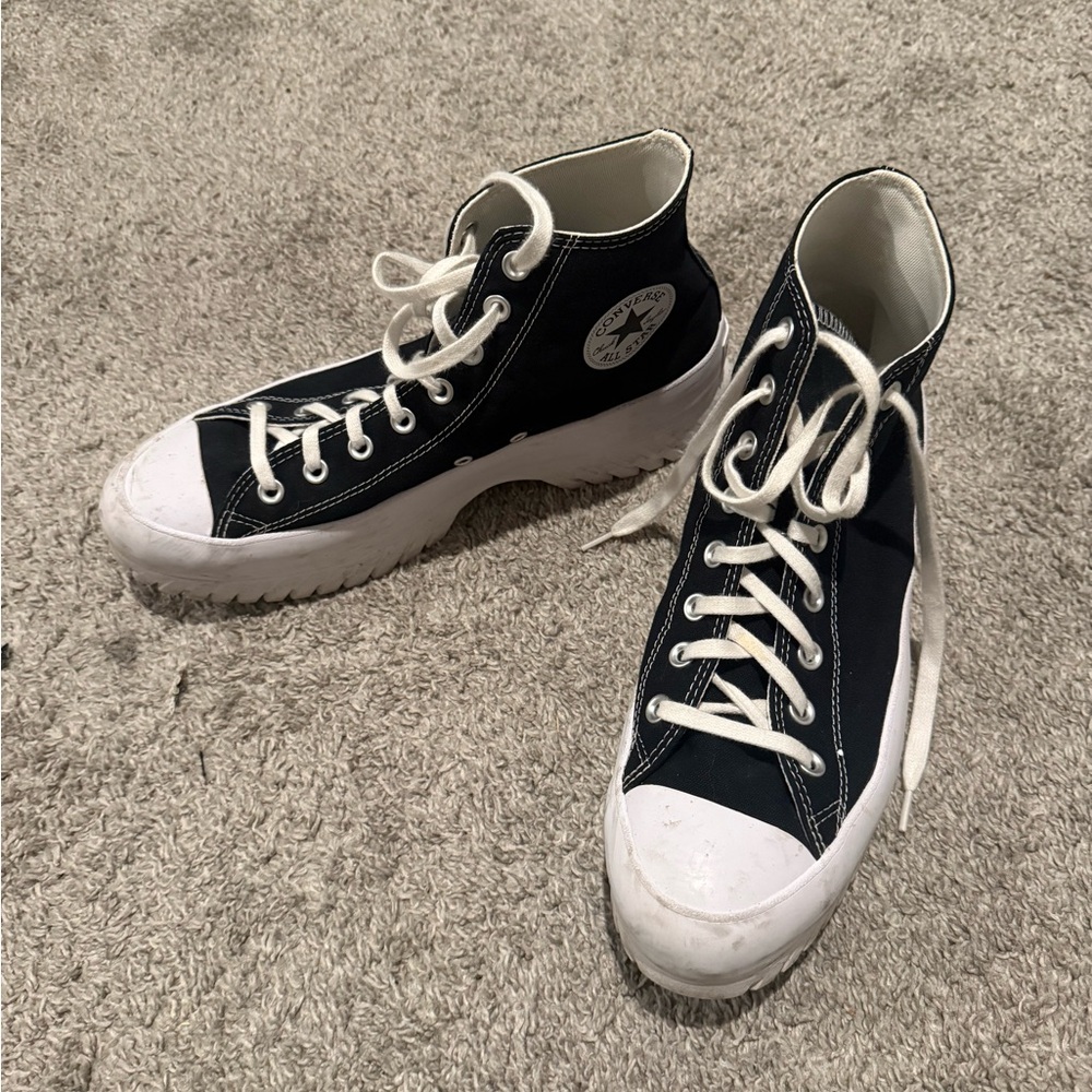 Black and White High-Top Converse Allstars
